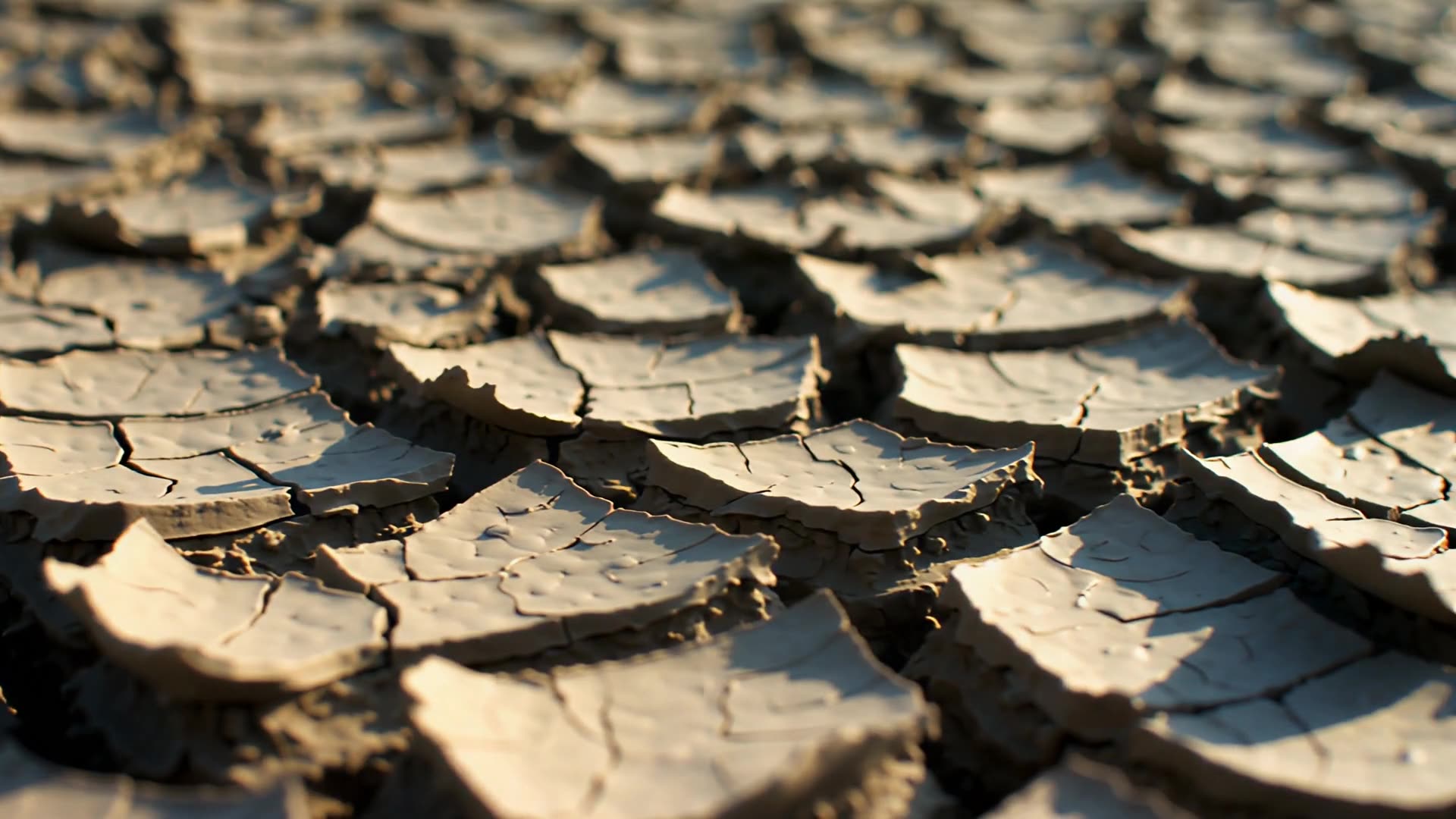 Cracked dry earth, close-up