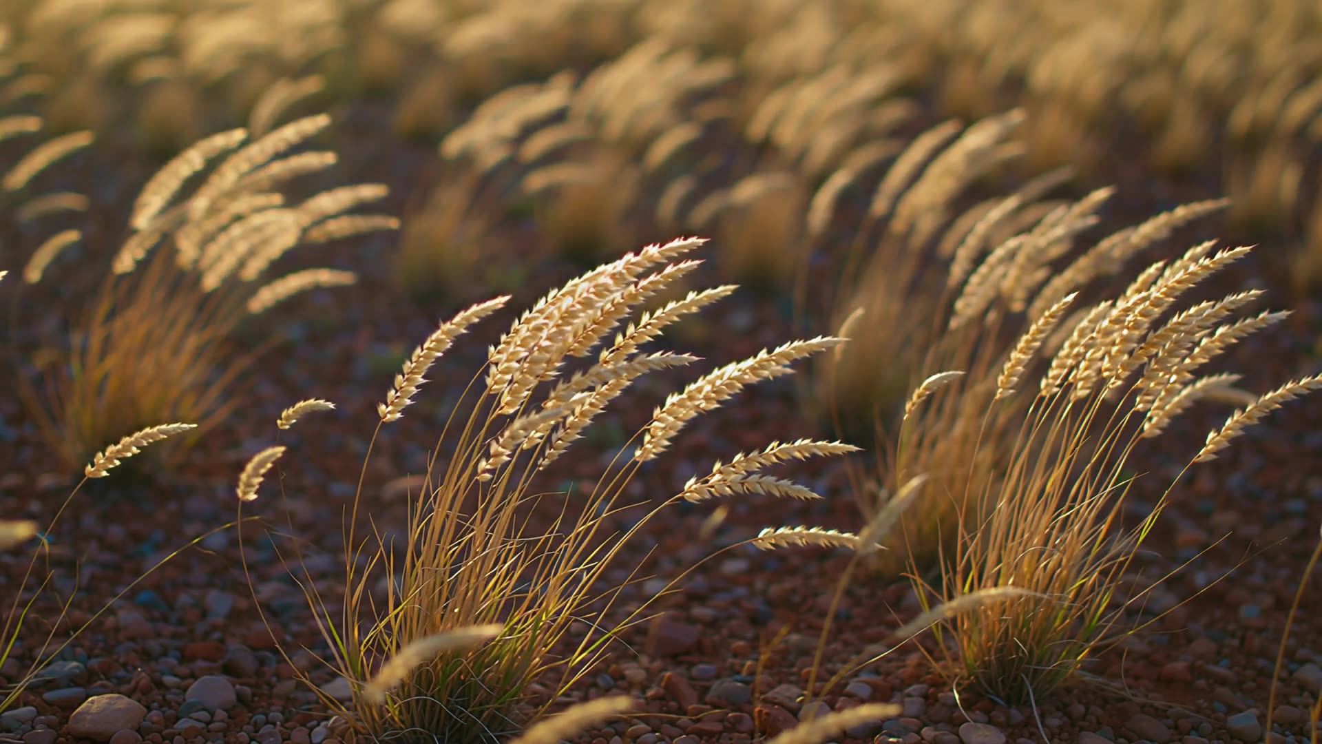 Desert scrub moving in the wind