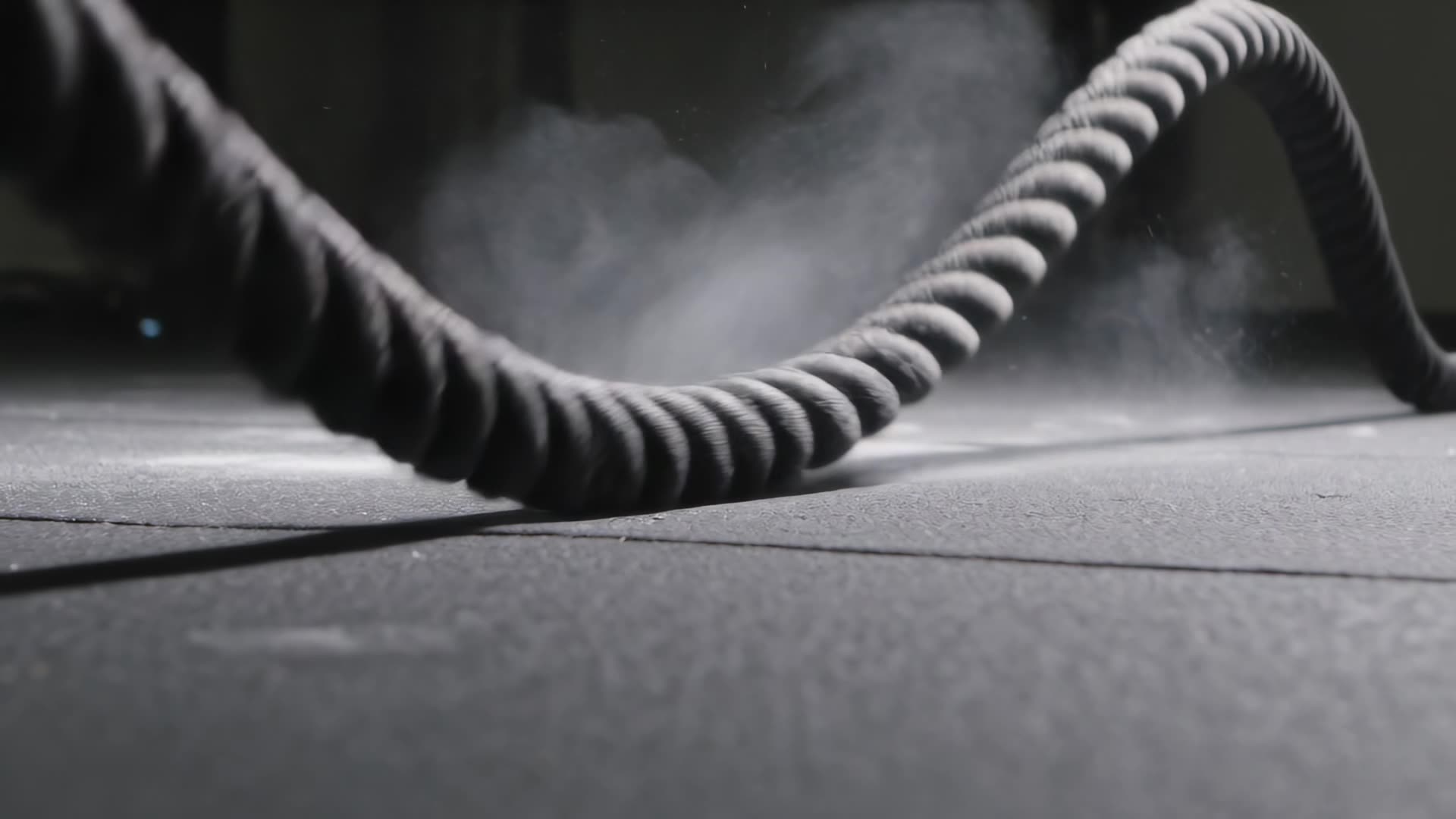 Battle rope waves across the floor