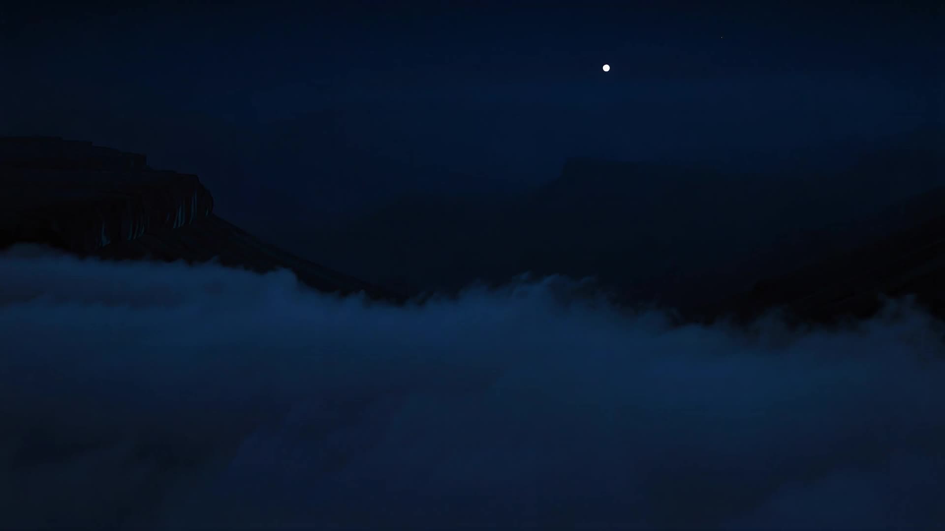 Misty valley, slow drift, night version