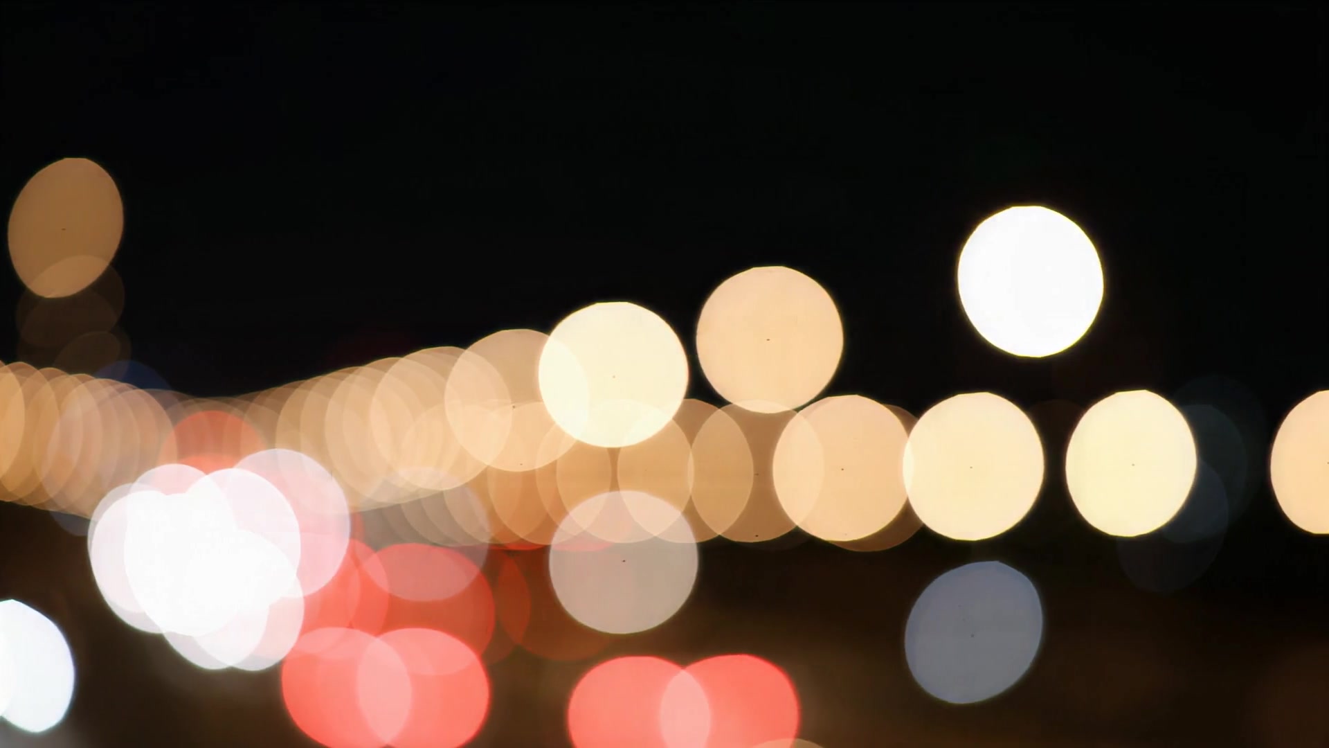 City lights out of focus at night
