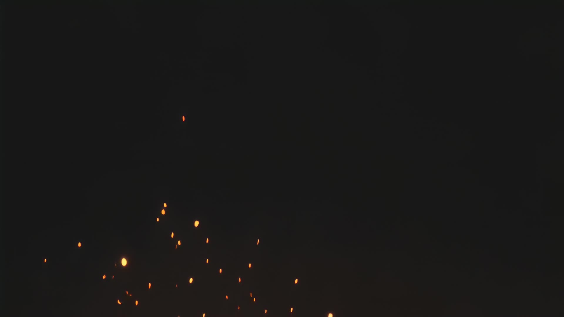 Embers drifting upward