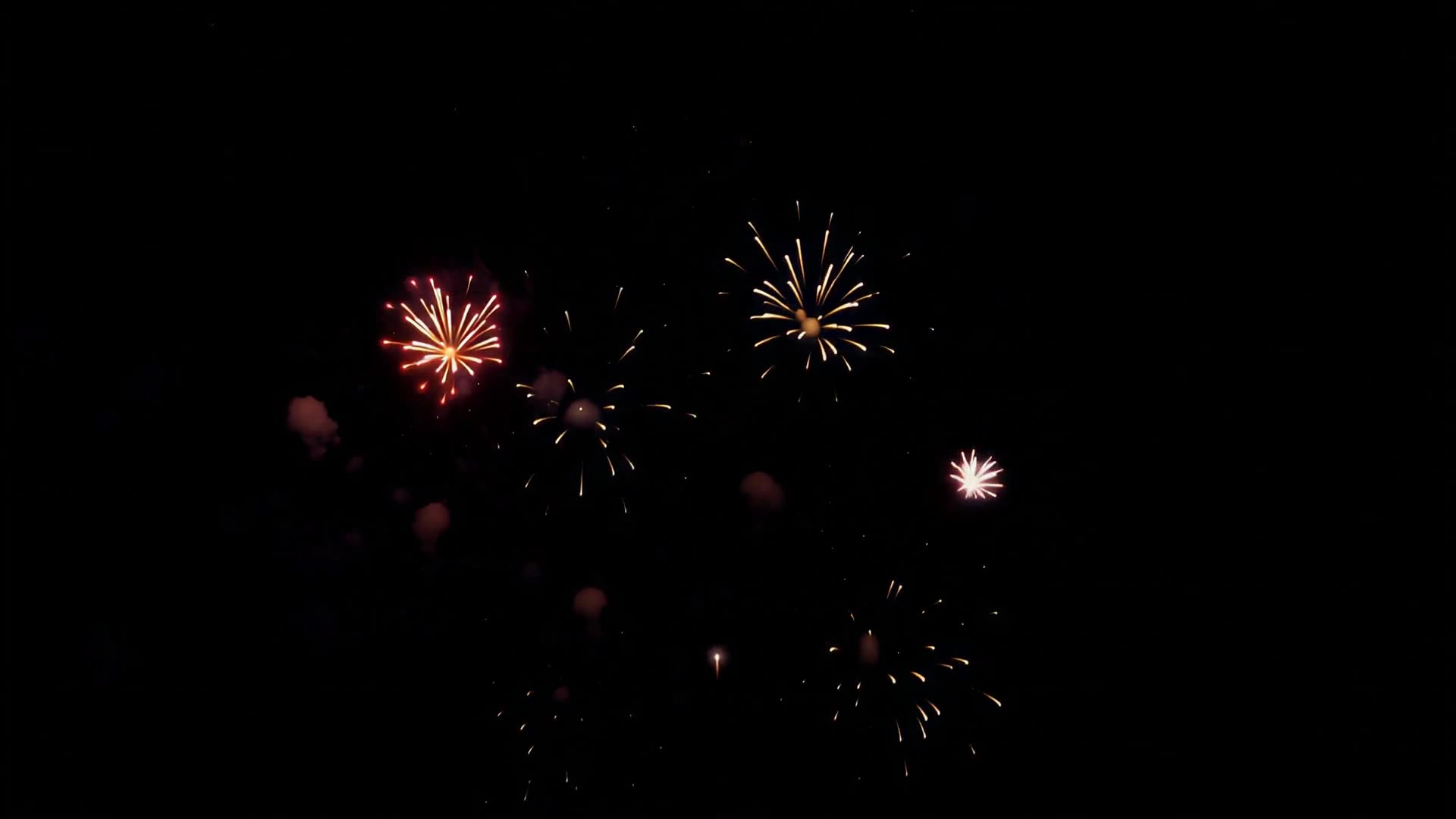 Small distant fireworks