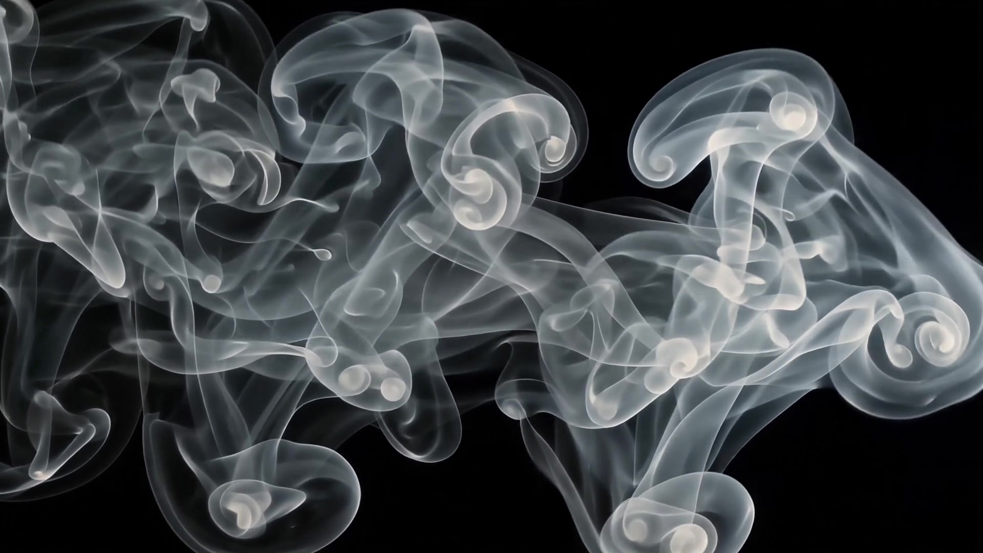 Smoke wipe across black