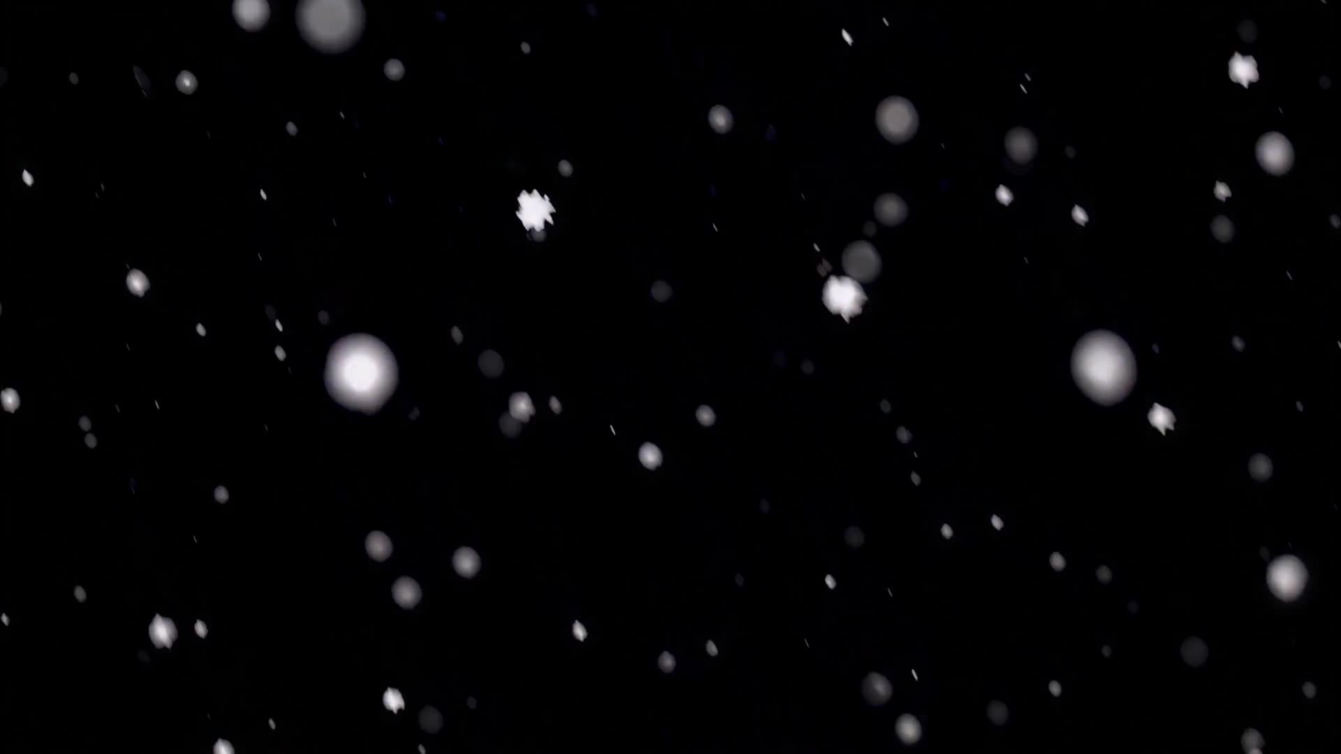Soft out-of-focus snow falling