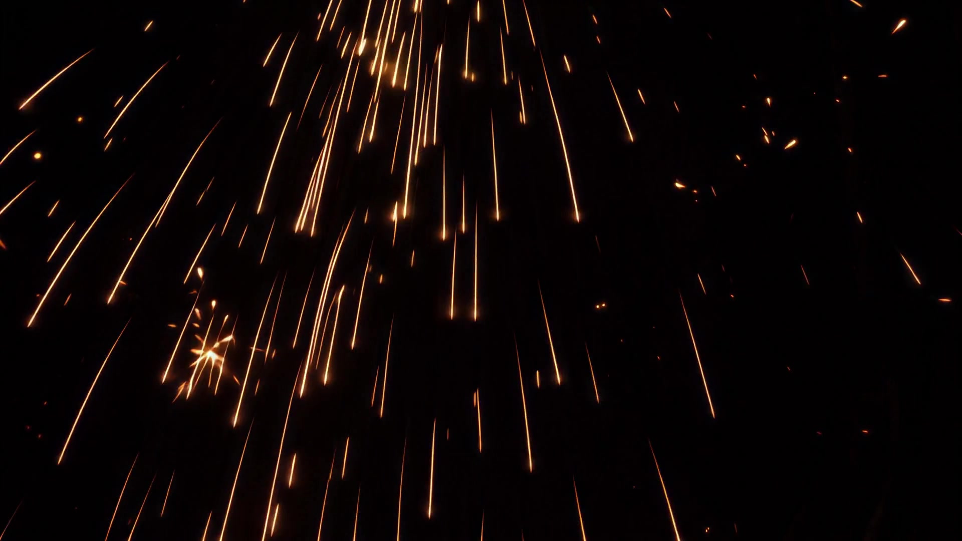 Sparks showering down